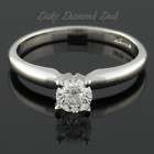 14K White Gold Solitaire Diamond Ring GIA Certified items in 