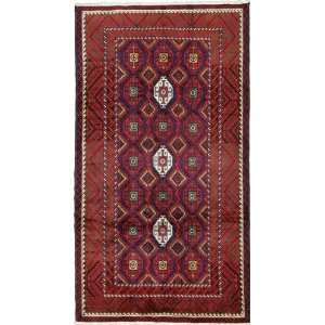   11 x 90 Blue Persian Hand Knotted Wool Shiraz Rug
