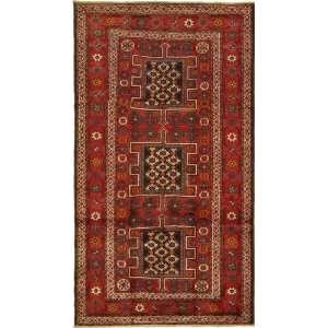   Red Persian Hand Knotted Wool Shiraz Rug: Furniture & Decor