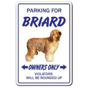  BRIARD ~Novelty Sign~ dog pet parking signs gift herd 