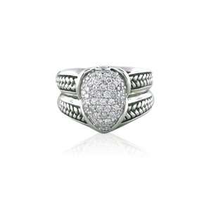  Scott Kay Sterling silver New Diamond Ring: Jewelry