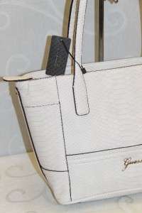 Ladies Confession Carryall Handbag Purse White # GU 9955  