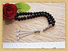 prayer worry beads onyx beads islamic muslim misbaha black rosary