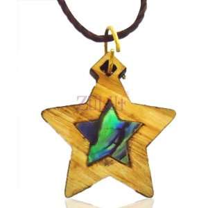  Green Mother Of Pearl Star Pendanet 