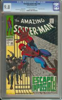 AMAZING SPIDER MAN (SPIDERMAN) #65 CGC 9.8 OW/WH PAGES FOGGY NELSON 