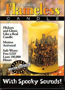 Flameless LED Candle Haunted House Spooky Sounds  