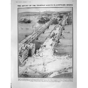    1909 TRAMWAY BLACKFRIARS BRIDGE THEATRE MILLER LANG