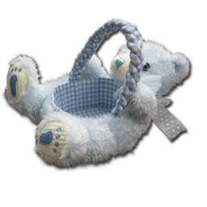  Blue Plush Teddy Bear Gift Basket: Everything Else
