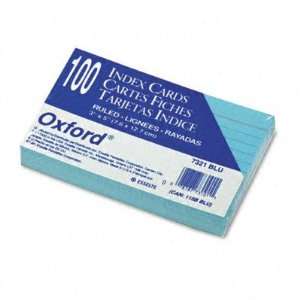  Ruled Index Cards   3 x 5, Blue, 100 per Pack(sold in 