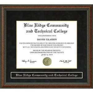  Blue Ridge Community and Technical College Diploma Frame 