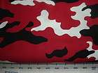 YD~SPORTS CAMO~QUILTING TREASURES~RED BLACK WHITE~TEXAS TECH 
