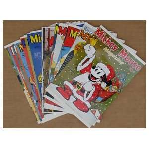   1980`s Set Of (19) 4x6 Post Cards All Covers Of Mickey Mouse Magazine