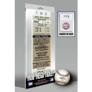  MLB Texas Rangers Mini Mega Tickets   Nolan Ryan 300th Win 