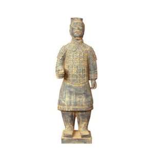  Terra Cotta Xian Foot Soldier With Extended Arm Statue 