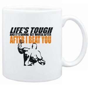    Mug White  LIFE TOUGH Bodybuilding  Sports