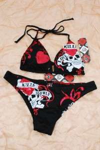 NWT AUTH Ed Hardy Love Kills Slowly 2010!! Bikini M  