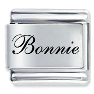    Edwardian Script Font Name Bonnie Italian Charm: Pugster: Jewelry