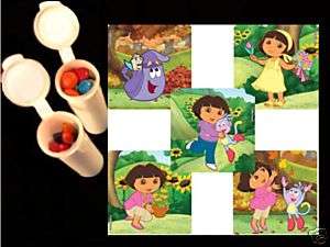 Dora the Explorer party favors candy/crayon tubes  