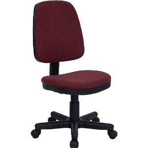  Burgundy Fabric High Back Multi Task Chair and Computer 