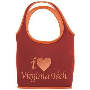  Virginia Tech Hokies Terry Cloth Heart Handbag Sports 