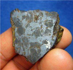 NWA 4482 Pallasite meteorite olivine Peridot end cut 27.09 G.  