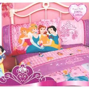  Disney Princess 200 Thread Count Full Sheet Set: Home 
