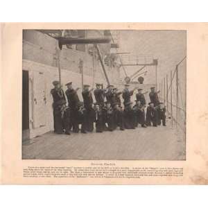  1898 Print Revolver Practice on Battleship Maine 