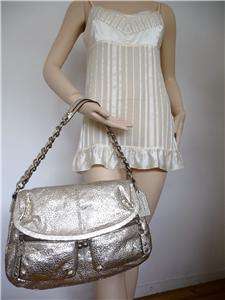 Coach 13784 Metallic Gold Hobo Handbag Satchel Purse Shoulder Limited 