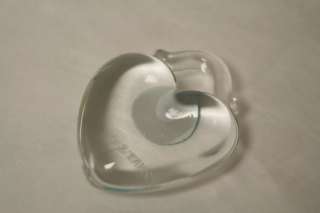 TIFFANY & CO Crystal Heart Ornament w/ Original Pouch & Box! Lovely 