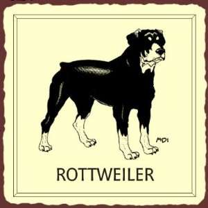   : Rottweiler Dog Vintage Metal Animal Retro Tin Sign: Home & Kitchen