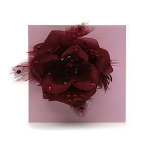 TARINA TARANTINO Flower And Feather Anywhere Clip, Red, 1 ea