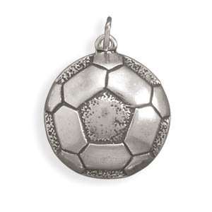  CleverSilvers Oxidized Large Soccer Ball Charm 