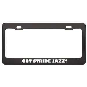Stride Jazz? Music Musical Instrument Black Metal License Plate Frame 