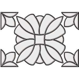    Essex Clear Stained Glass Applique by Brewster: Kitchen & Dining