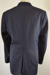   RALPH LAUREN Mens Navy Blue Pinstripe Blazer Sport Coat 48L  