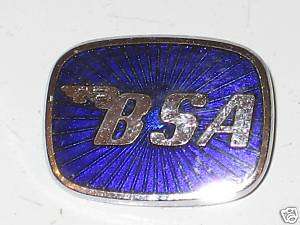 BSA hat pin motorcycle blue chrome enamel badge 650 500  