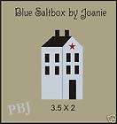 Stencil Blue Saltbox House for Primitive Signs Blocks  