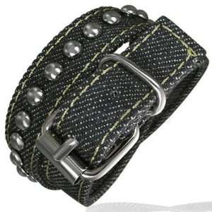    Fashion Jeans Double Wrap Spikes Belt Buckle Bracelet Jewelry
