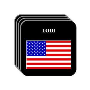  US Flag   Lodi, California (CA) Set of 4 Mini Mousepad 