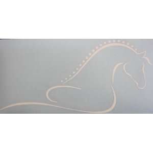   Art Flowing Braided Mane Horse Vinyl Car Decal Sticker: Automotive