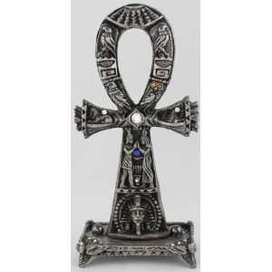  Egyptian Statue Ankh Pewter Large Patio, Lawn & Garden