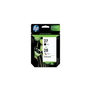  HP No. 27A/28A Combo Pack Black/Color Ink Cartridge 
