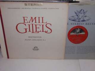 EMIL GILELS Beethoven Piano Concerto No.4 LP Angel 3551  