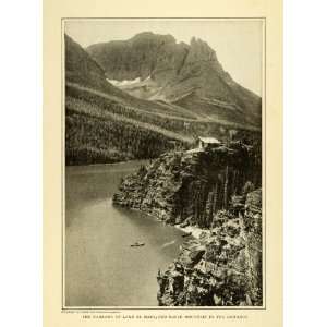  1914 Print Saint Mary Lake Glacier National Park Montana 