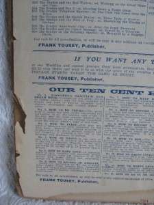  auction I have a nice Feb. 24, 1911 Secret Service. The Bradys book 