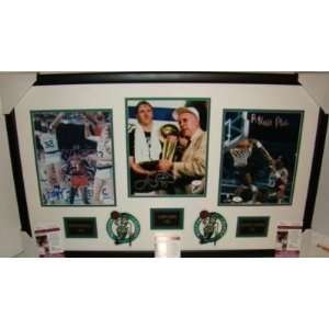  McHale Bird Parish SIGNED Framed Celtics Display JSA X3 