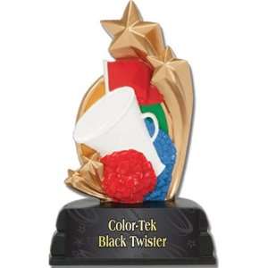  6 Custom Cheer leading Sport Star Resin Trophies BLACK 