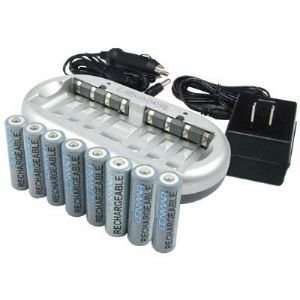  8 2000mAH Batteries DC CarCord: Camera & Photo