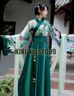 China Kimono Lotus Green Dancing Dress CustomMade HanFu  