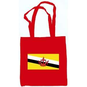  Brunei Flag Canvas Tote Bag Red 